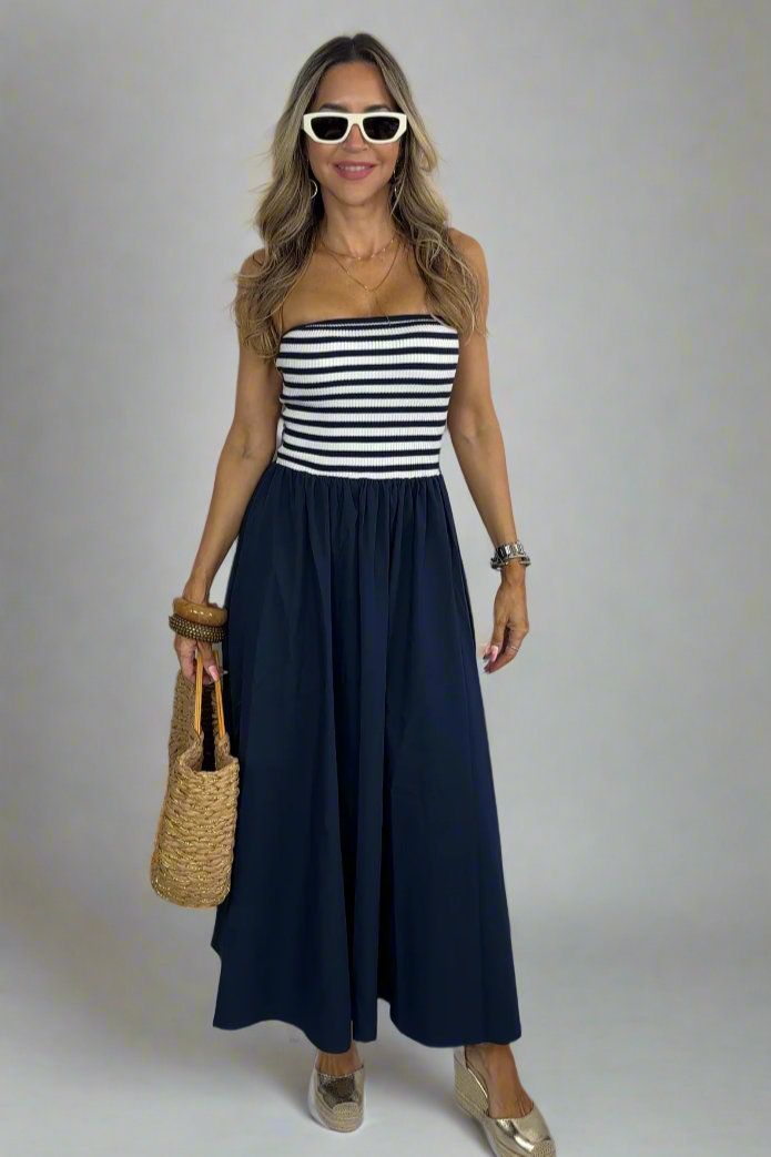 Navy Stripes Maxi