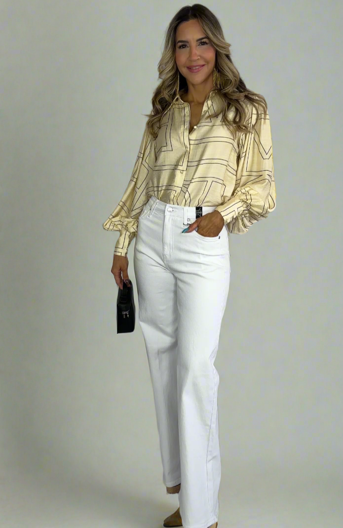 White Wide Leg Jean