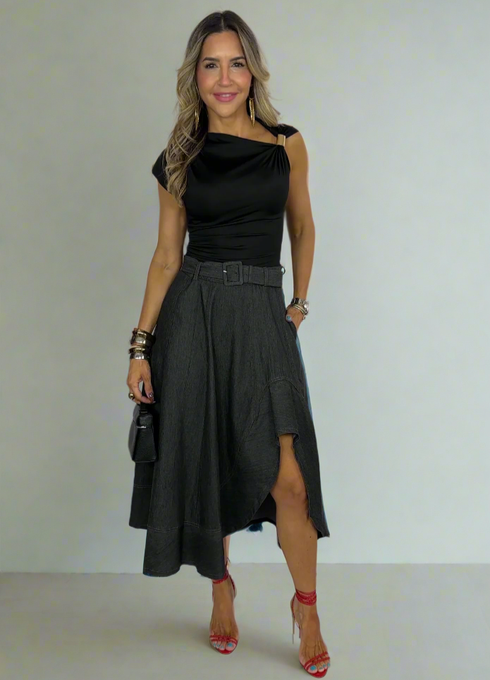 Indigo Denim Skirt Pre Order ETA 08/29