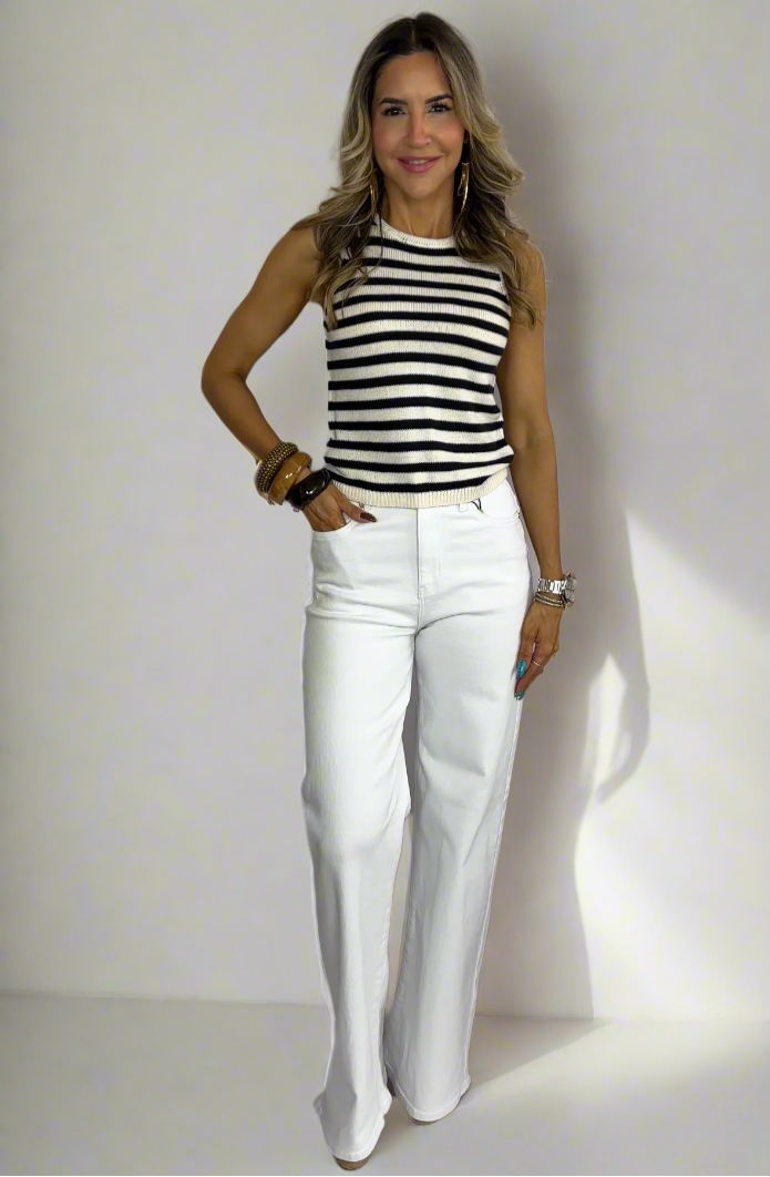 White Wide Leg Jean