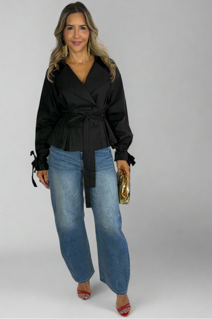 Med Wash Barrel Jeans