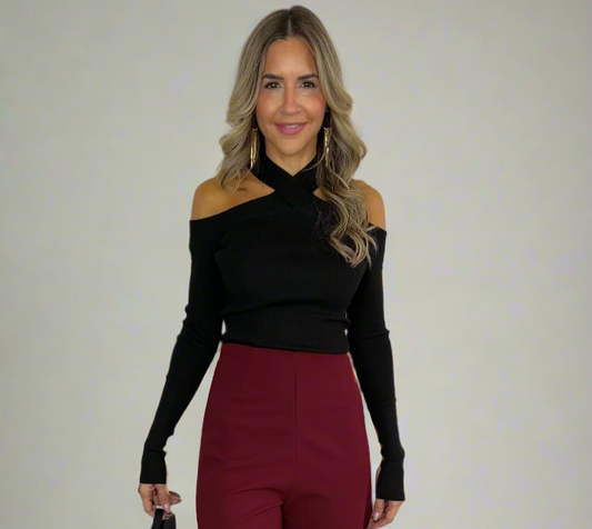 Off Shoulder Sweater Top