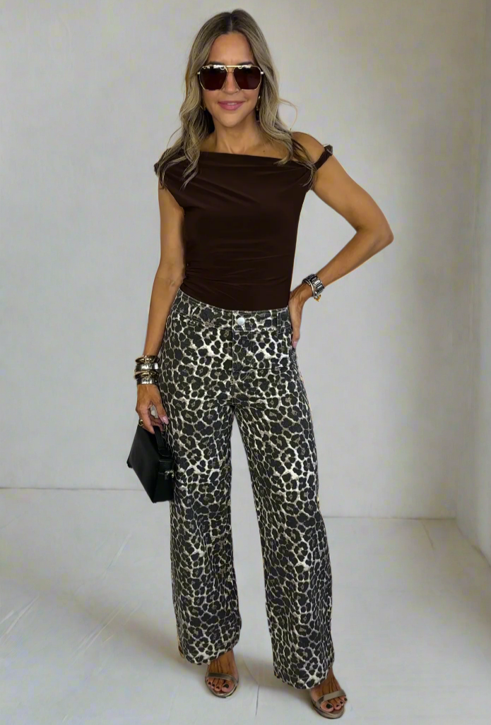 Leopard Print Jeans