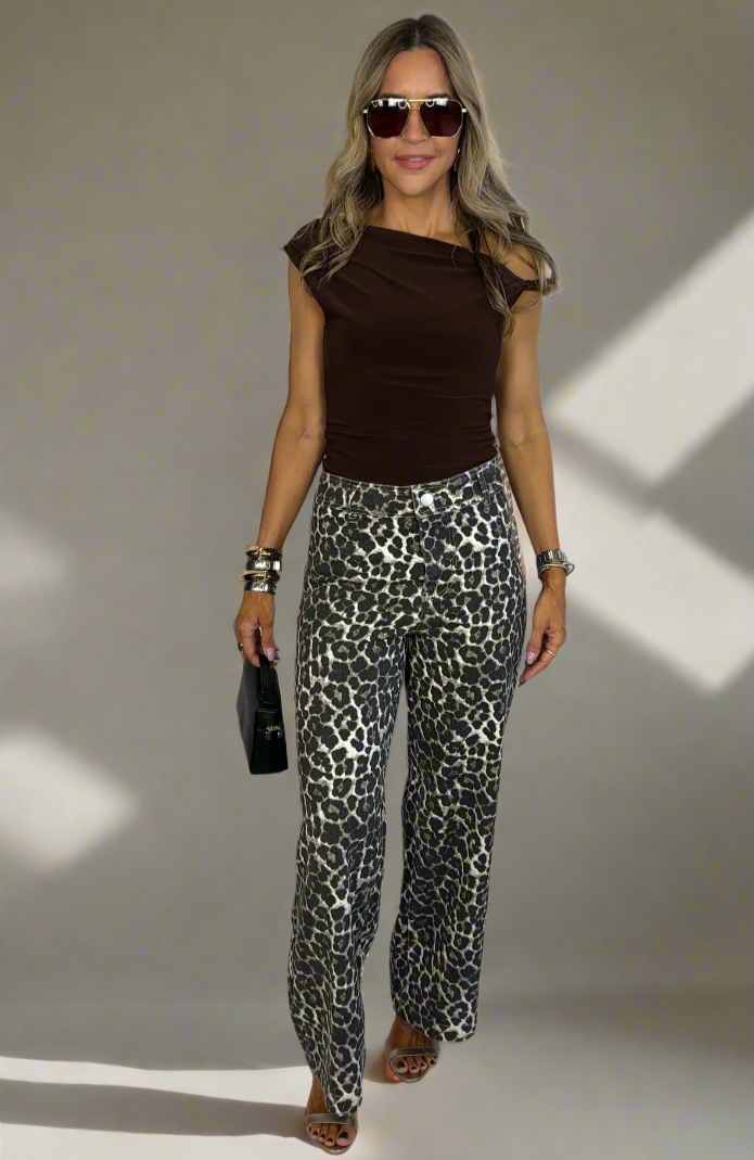 Leopard Print Jeans