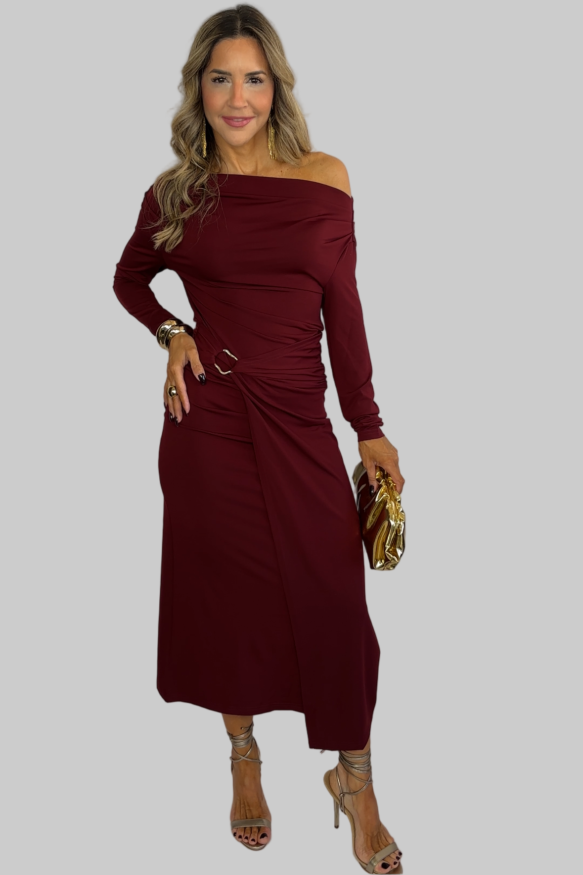 Wine Midi Dress
