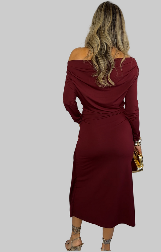 Wine Midi Dress