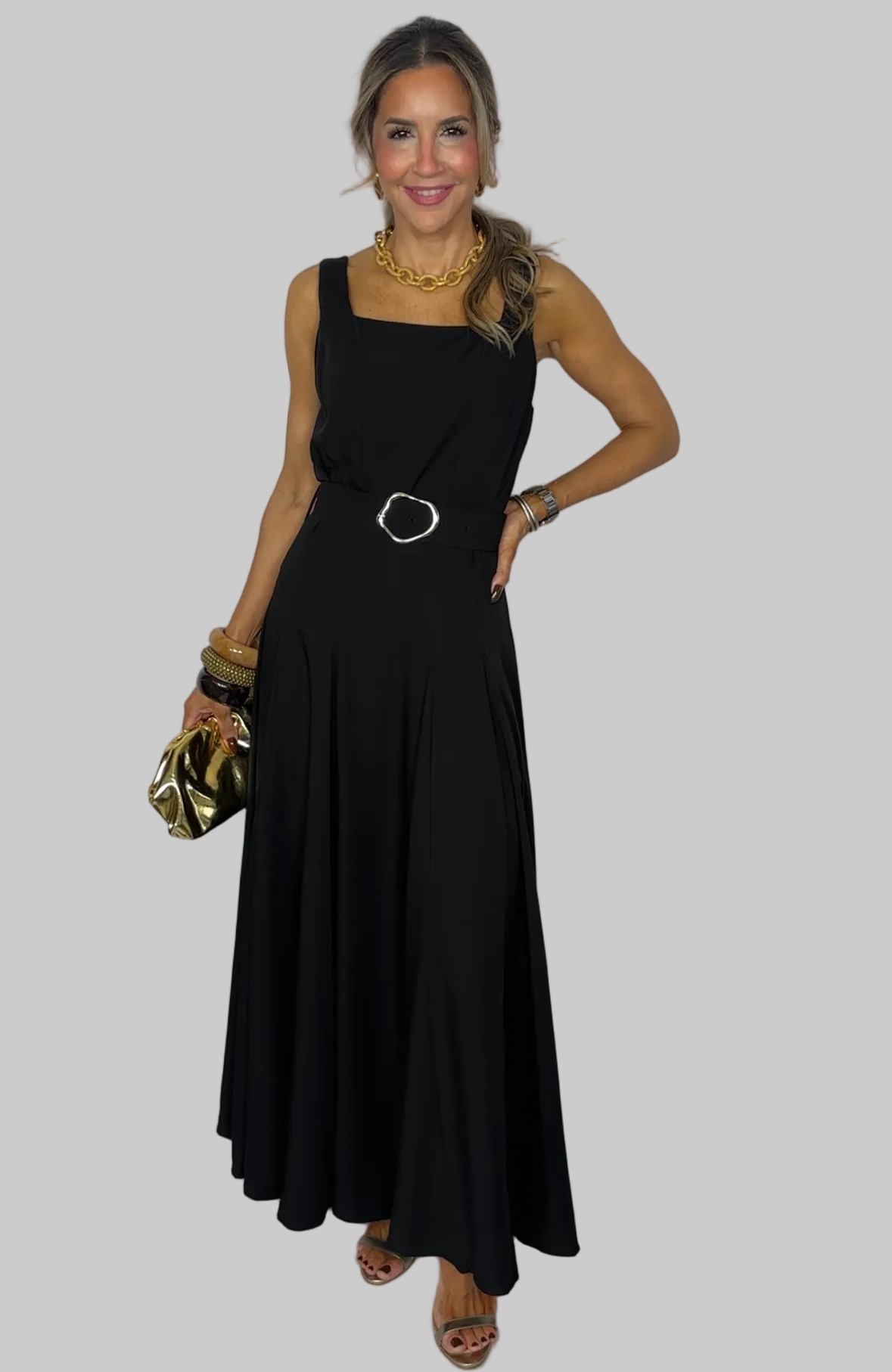 Black Belted Dress