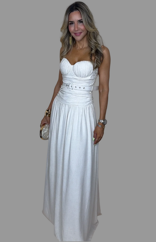 Linen Belted Dress