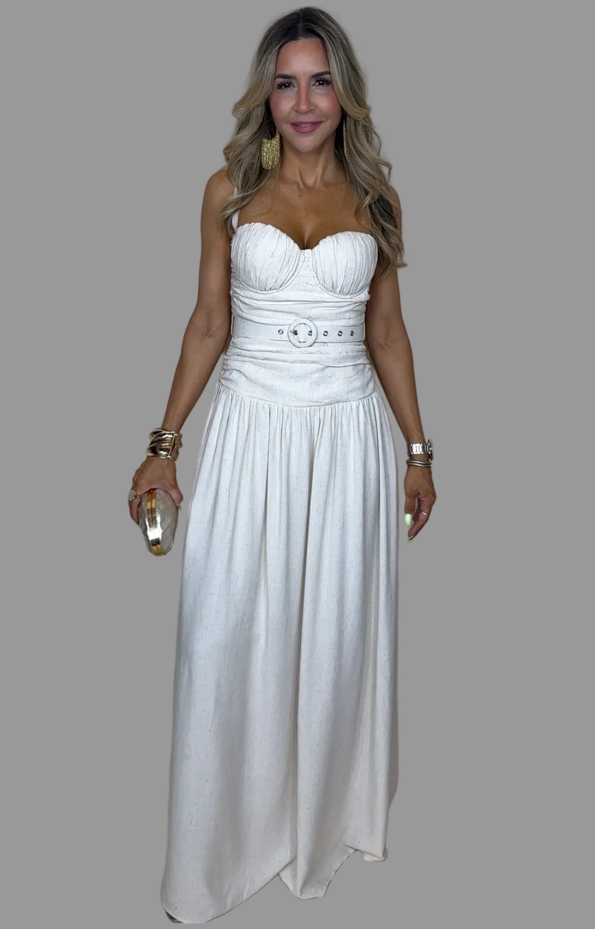 Linen Belted Dress