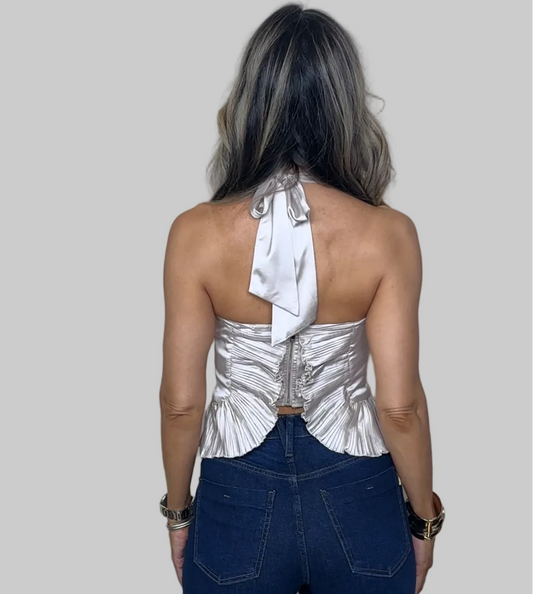 Champagne Corset Top