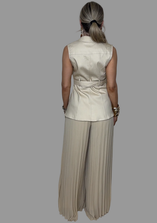 Pleated Palazzo Set