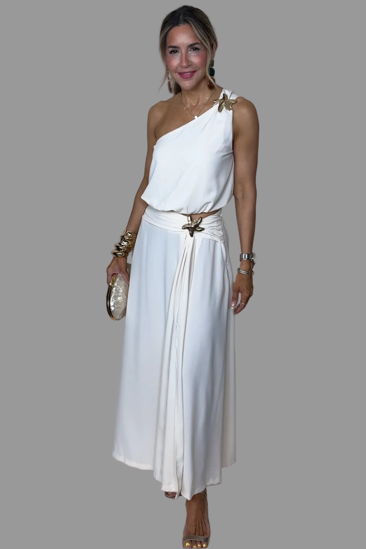 Cream Skirt Set