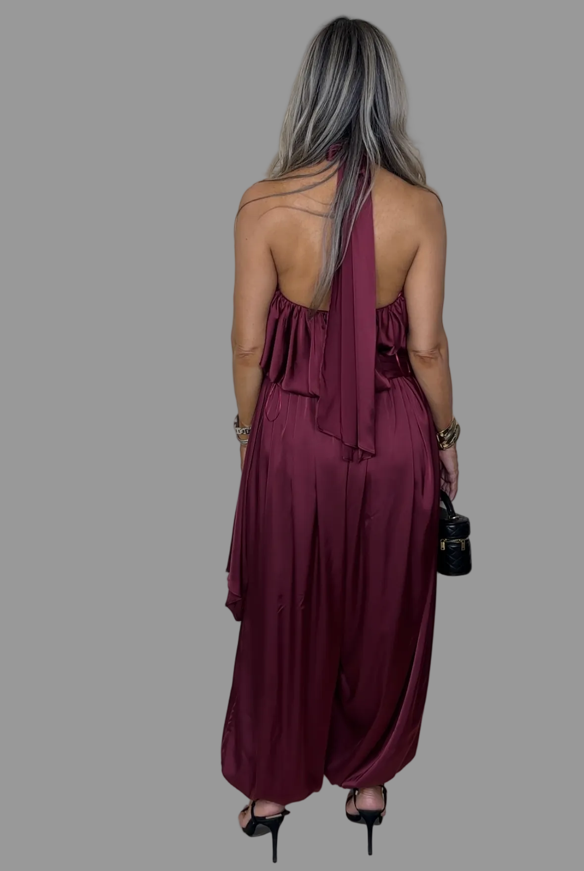 Burgundy Balloon Pants Set