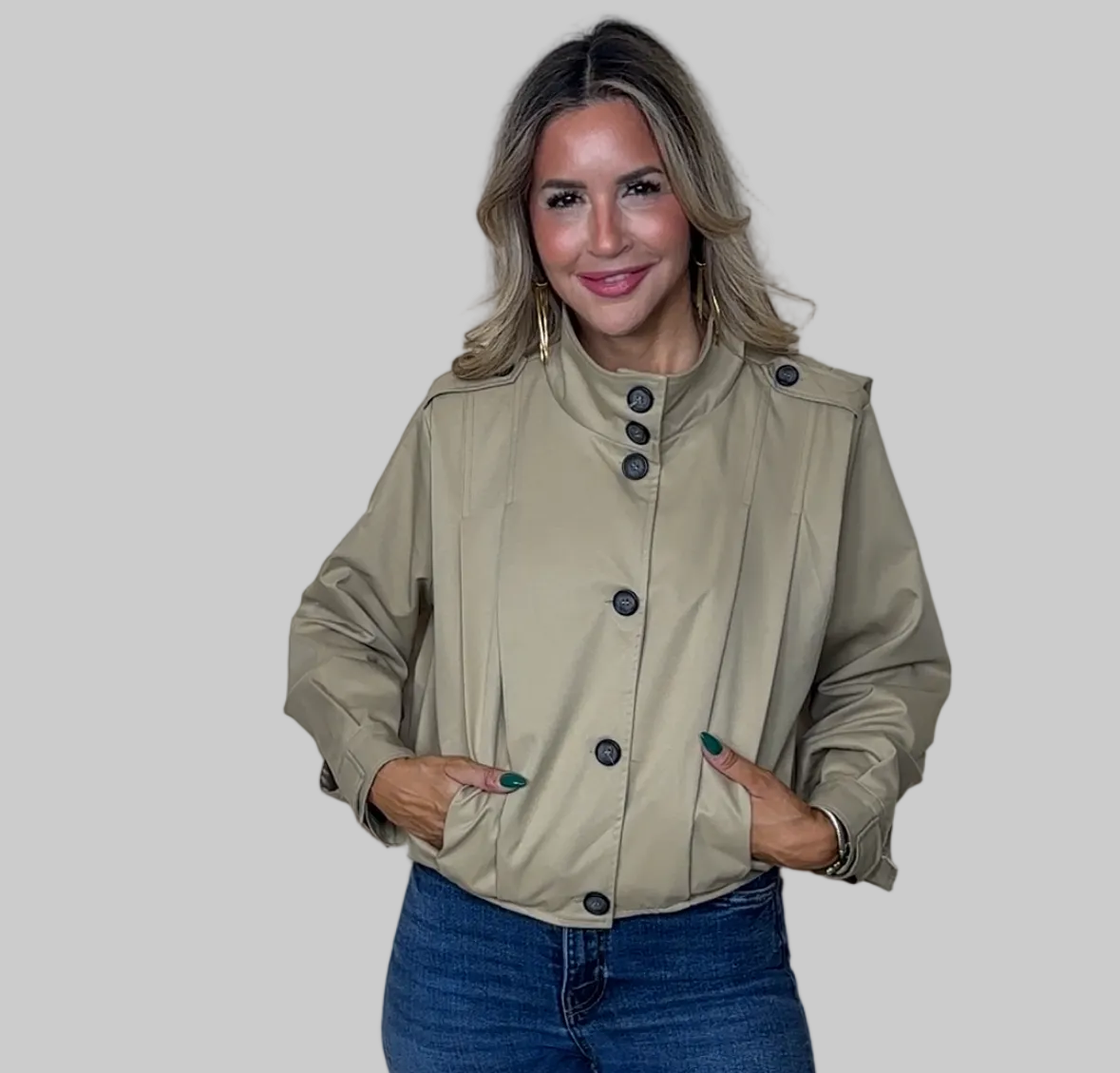 High Collar Statement Jacket