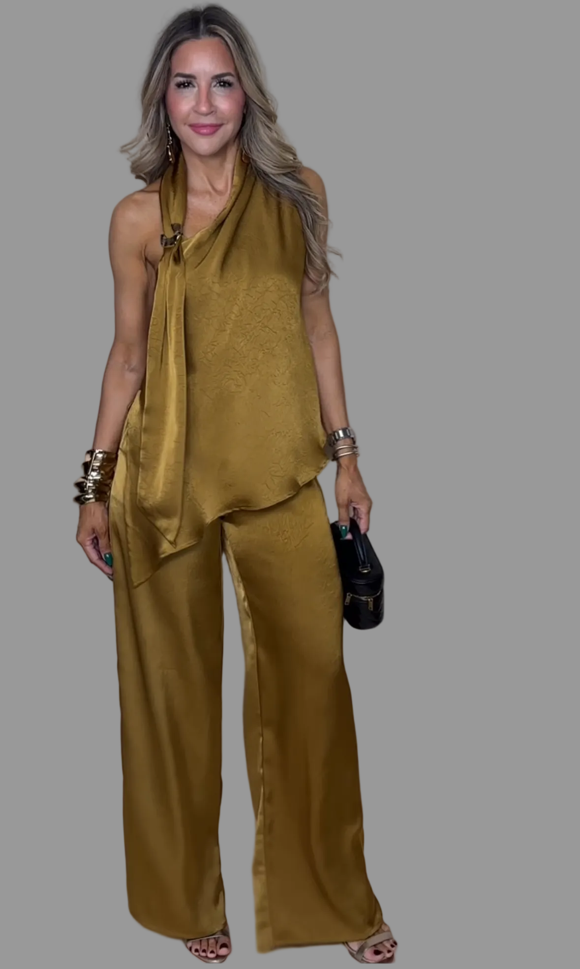 Golden Brown Palazzo Set