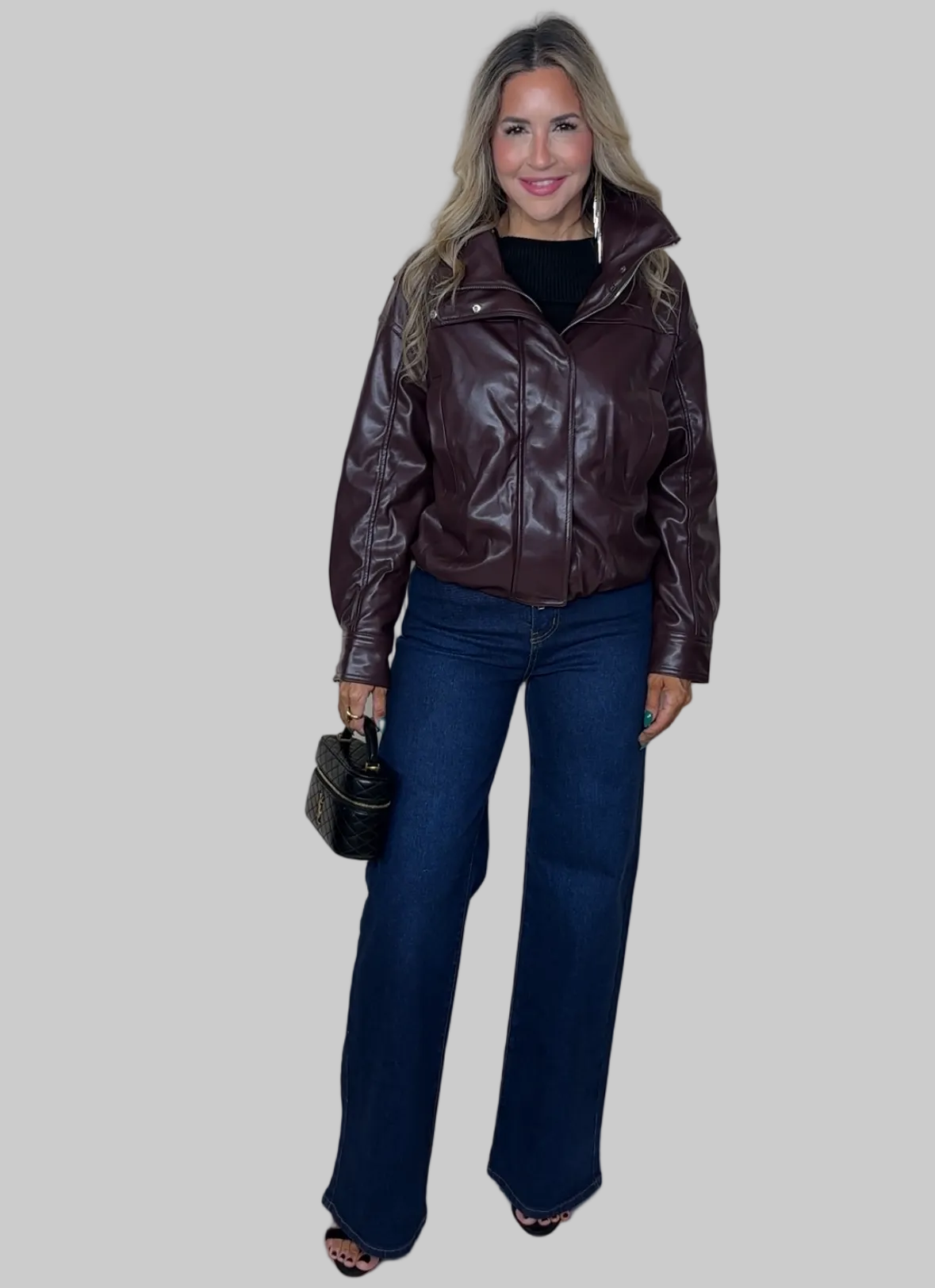 Leather Bomber Jacket