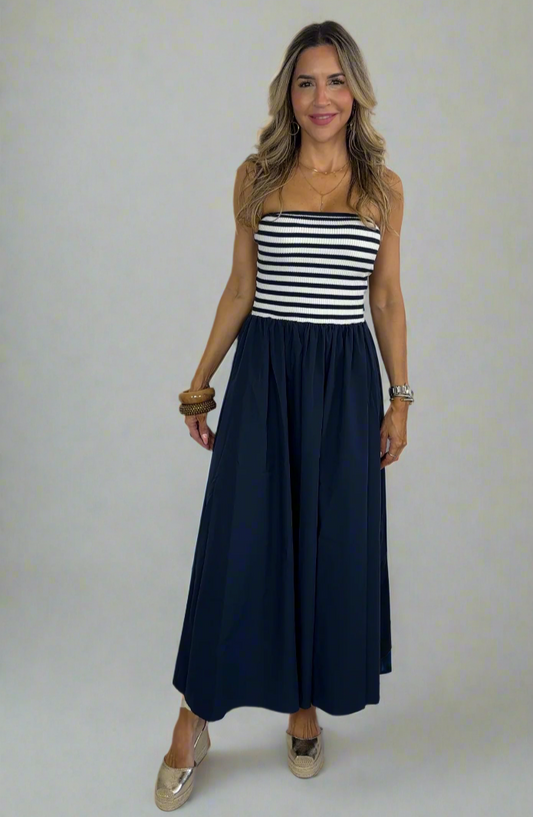 Navy Stripes Maxi