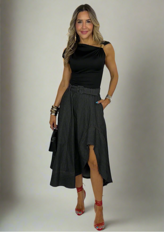 Indigo Denim Skirt Pre Order ETA 08/29