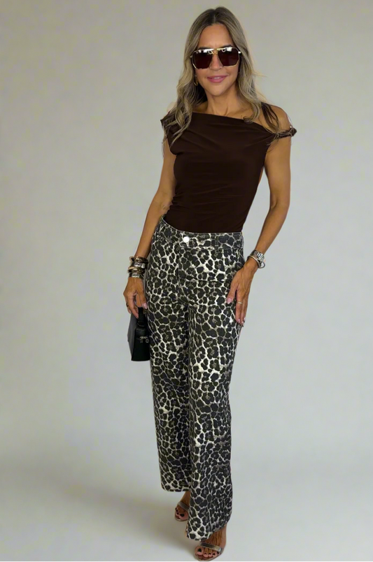 Leopard Print Jeans
