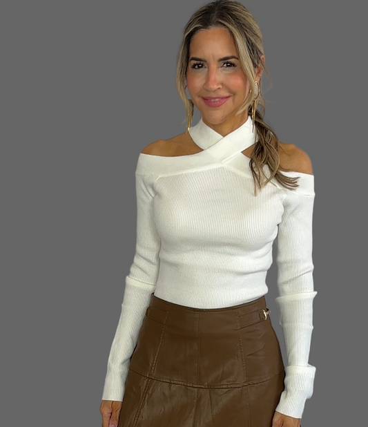 Off Shoulder Sweater Top