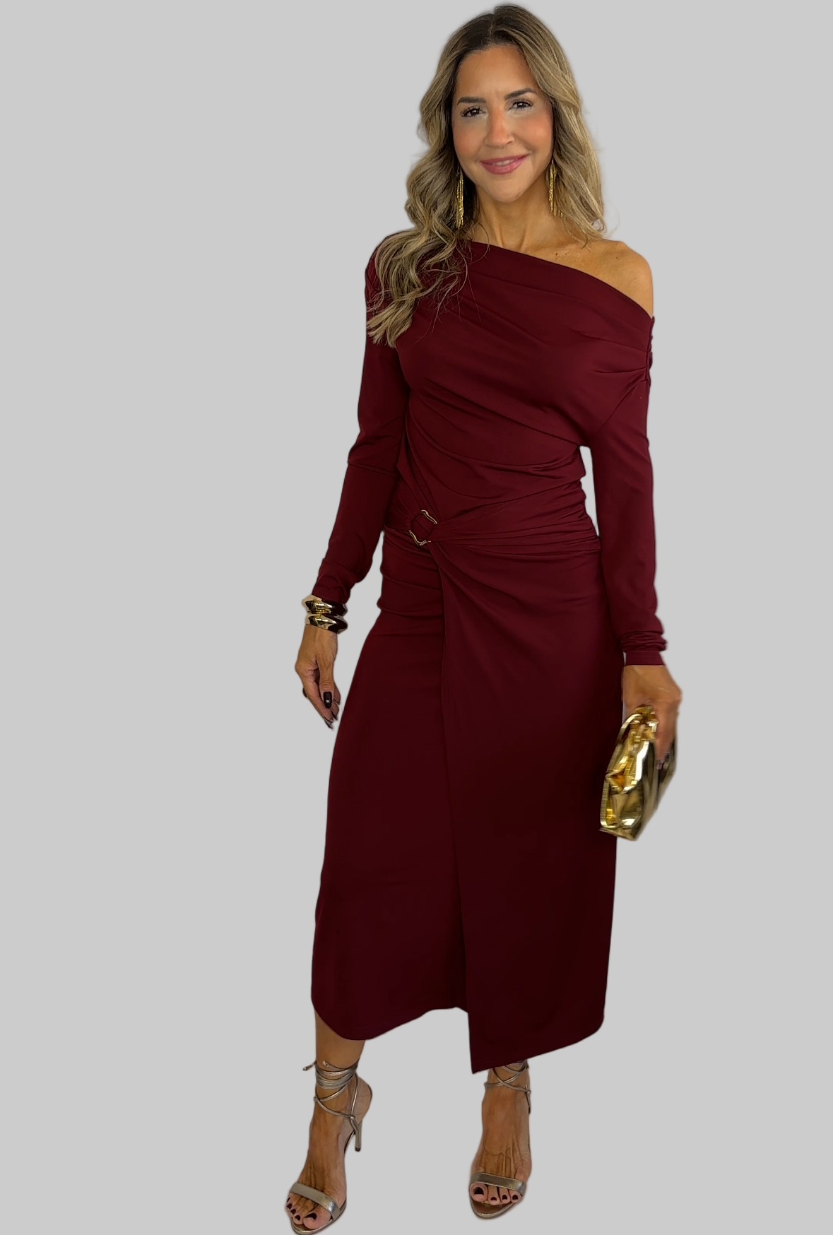 Wine Midi Dress