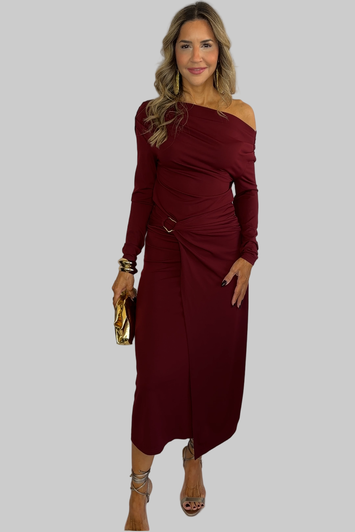 Wine Midi Dress