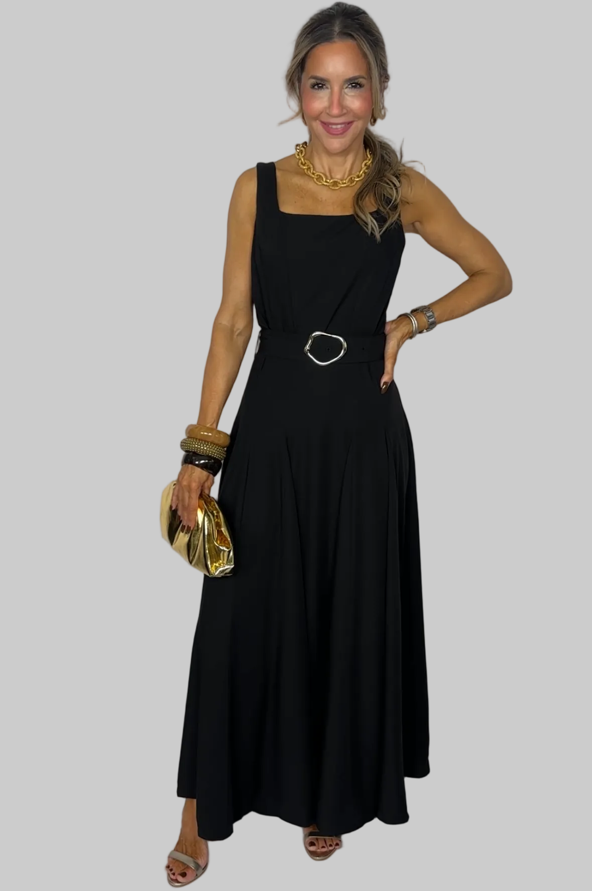Black Belted Dress