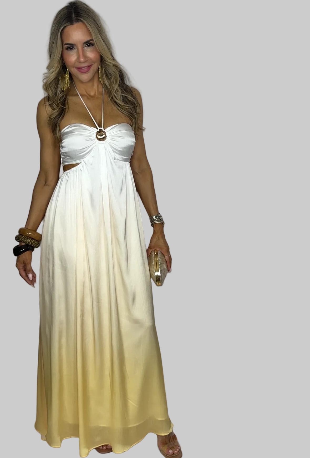 Yellow Ombre Maxi Dress