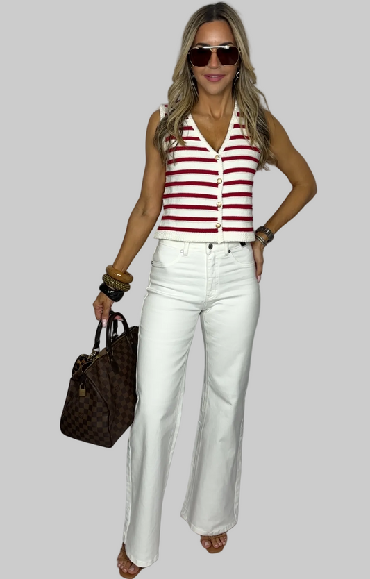 White Wide Leg Jeans
