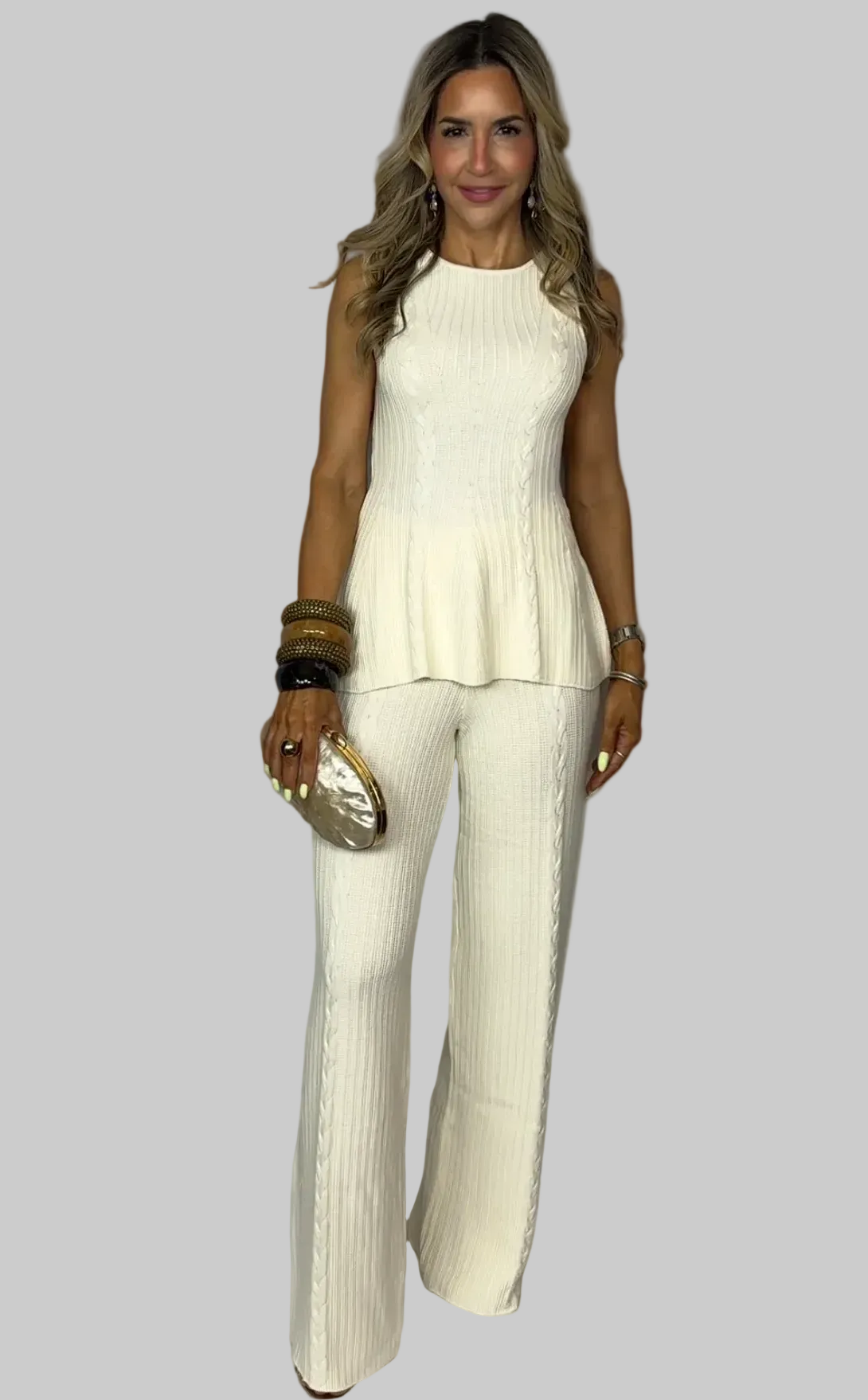 Cream Knit Set