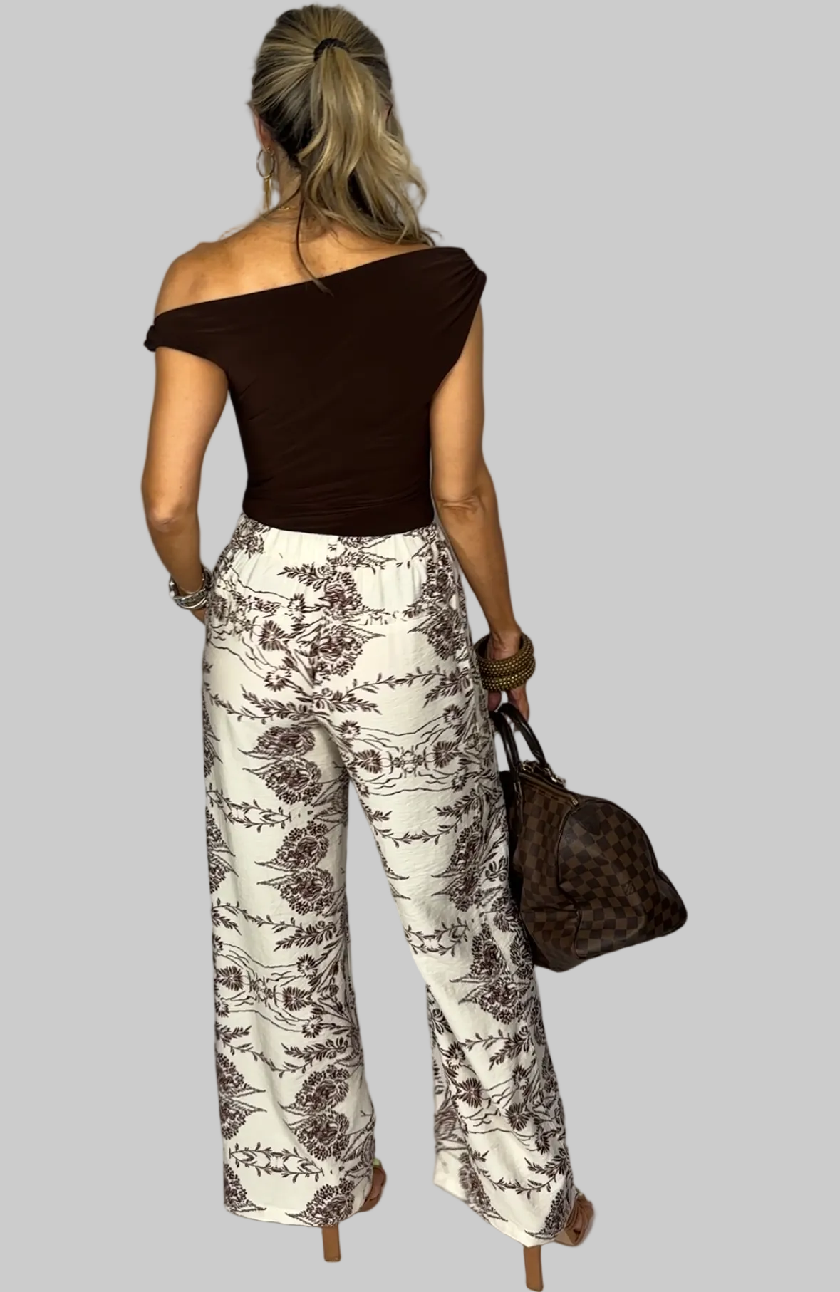 Brown Print Palazzo