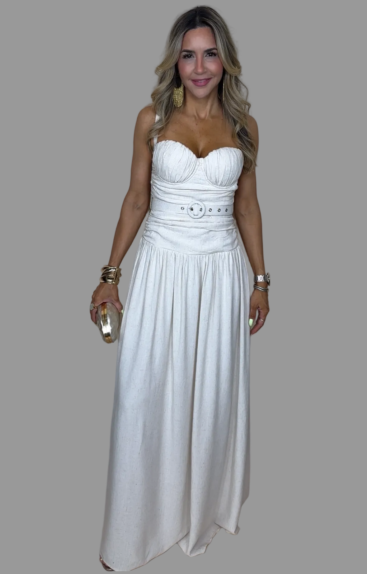 Linen Belted Dress