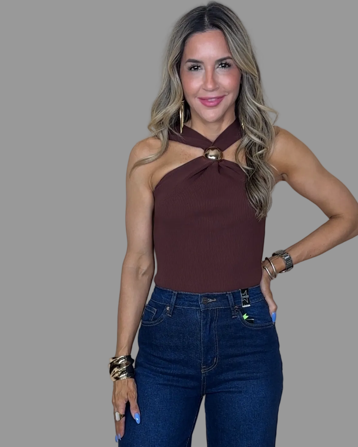 Gold Accent Top