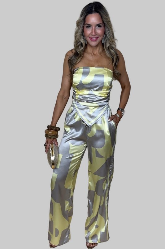 Strapless Top & Palazzo Set