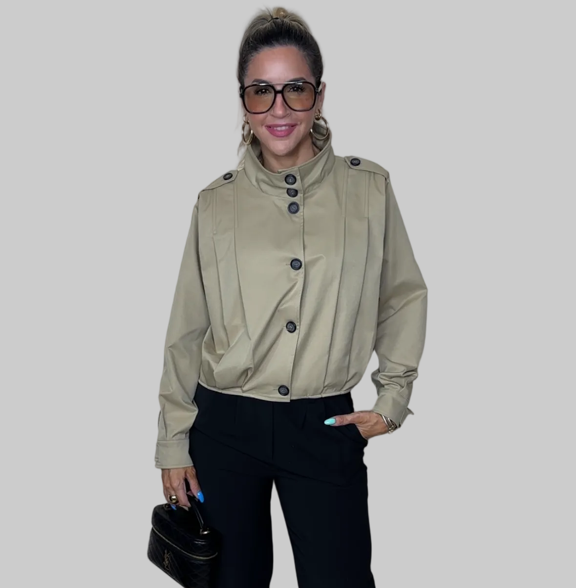 High Collar Statement Jacket
