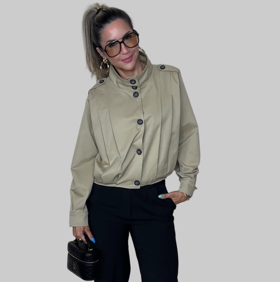 High Collar Statement Jacket
