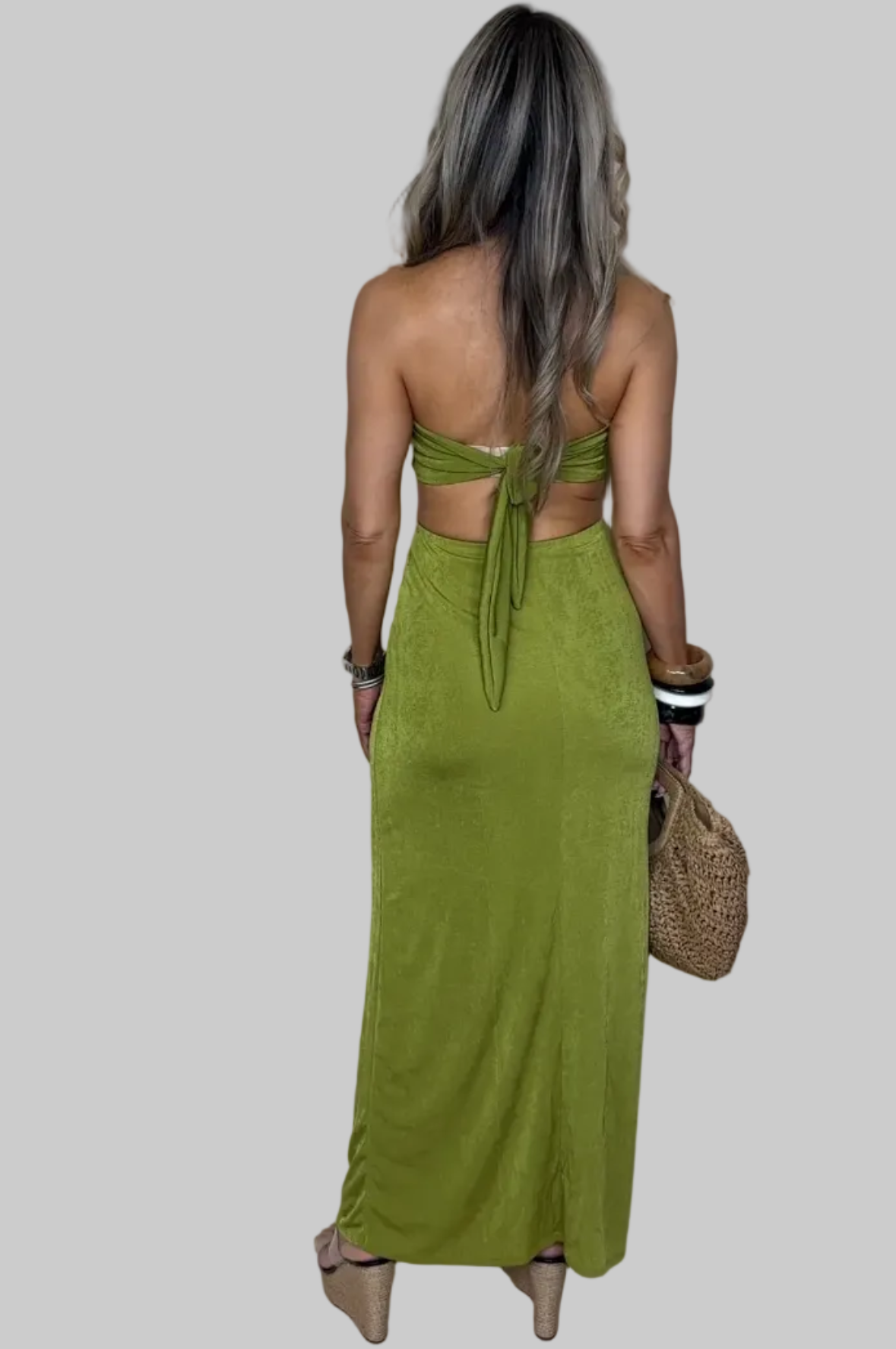 Strapless Cutout Maxi Dress