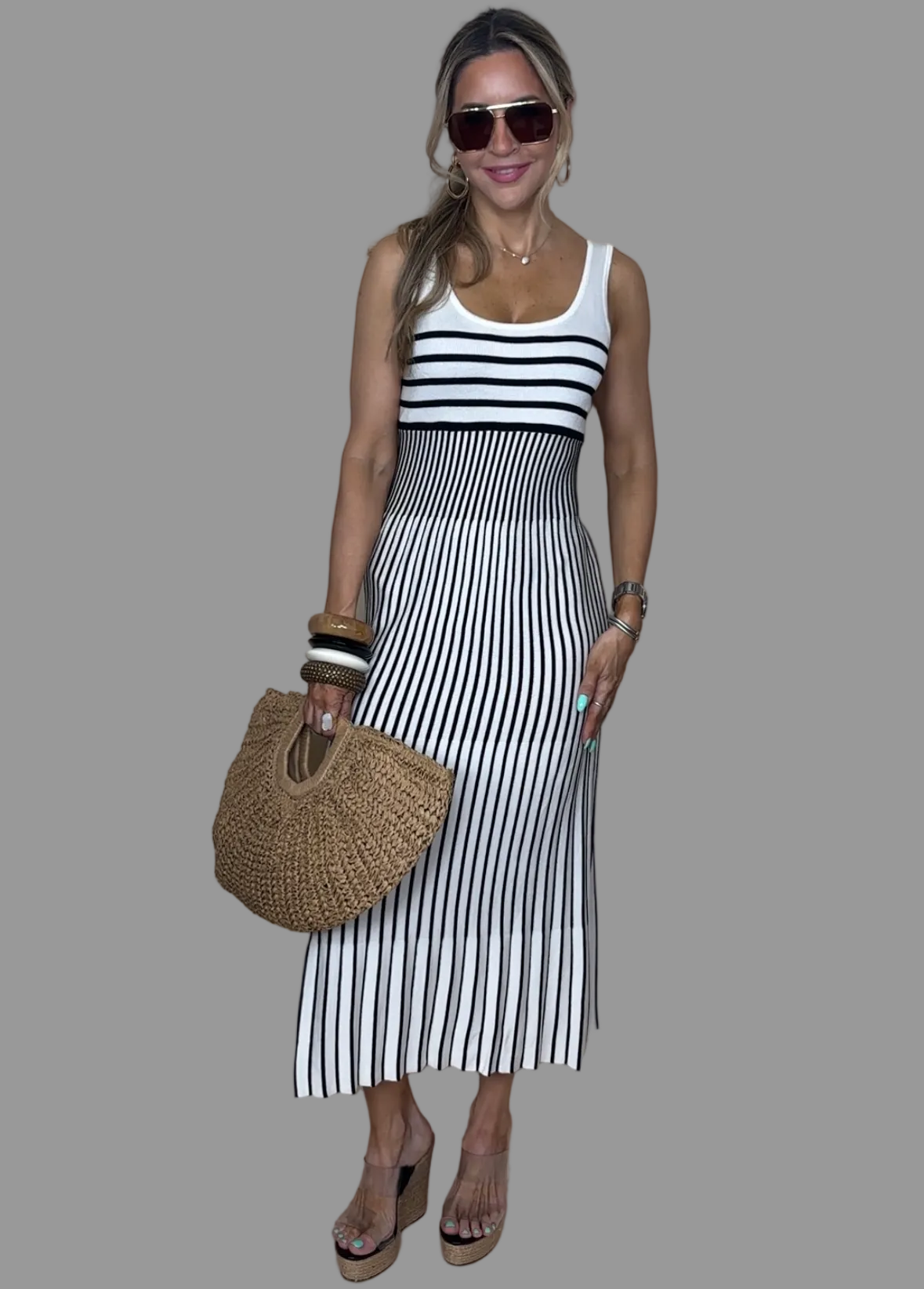Black Stripes Maxi