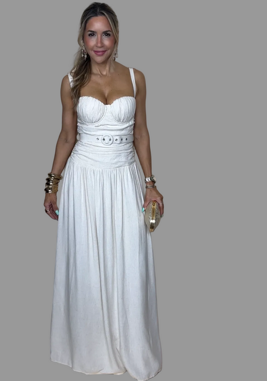 Linen Belted Dress
