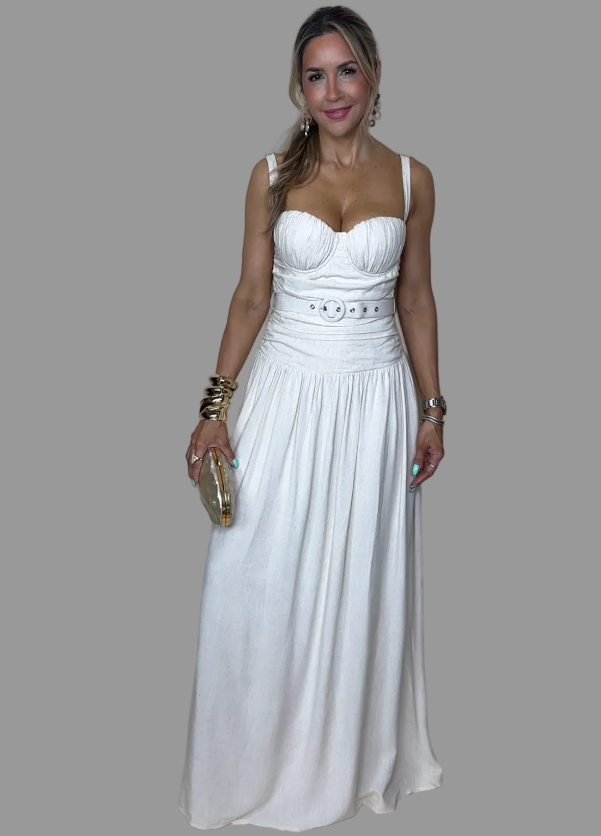 Linen Belted Dress