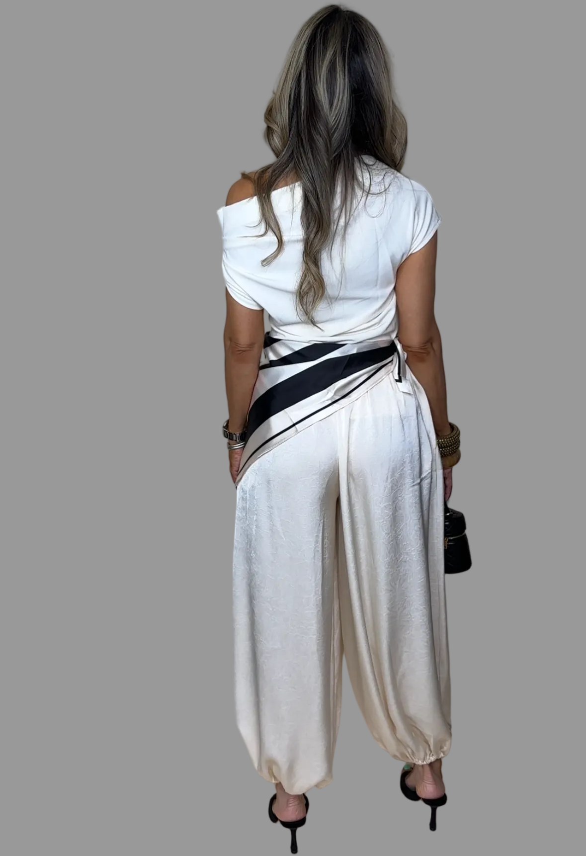 Scarf Wrap Balloon Pants
