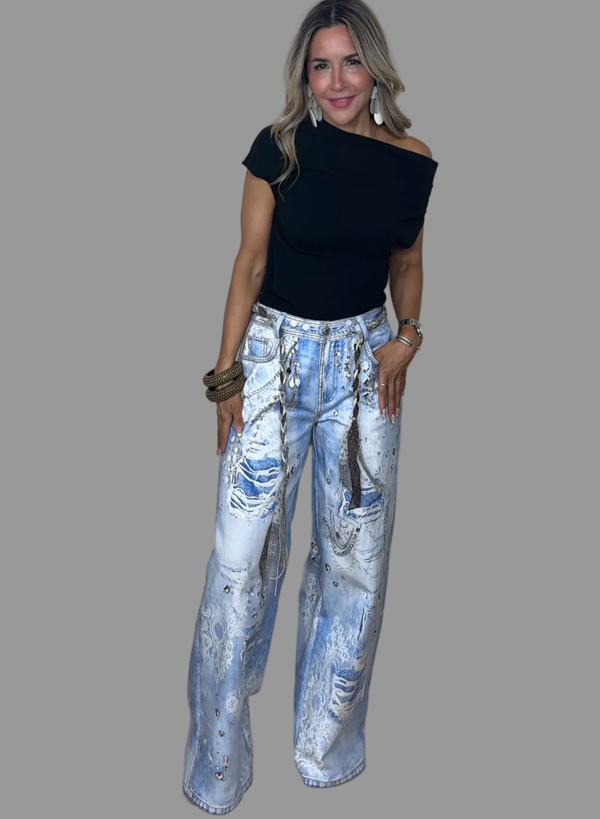 Printed Jeans