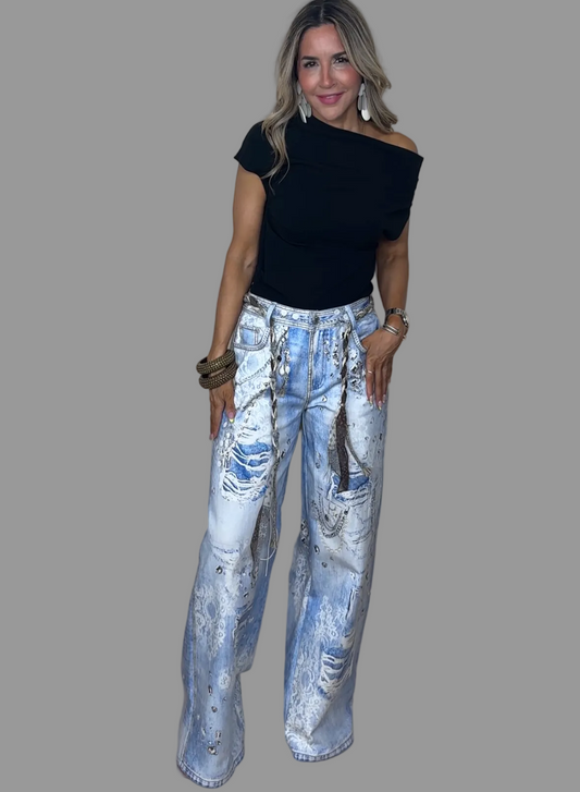 Printed Jeans