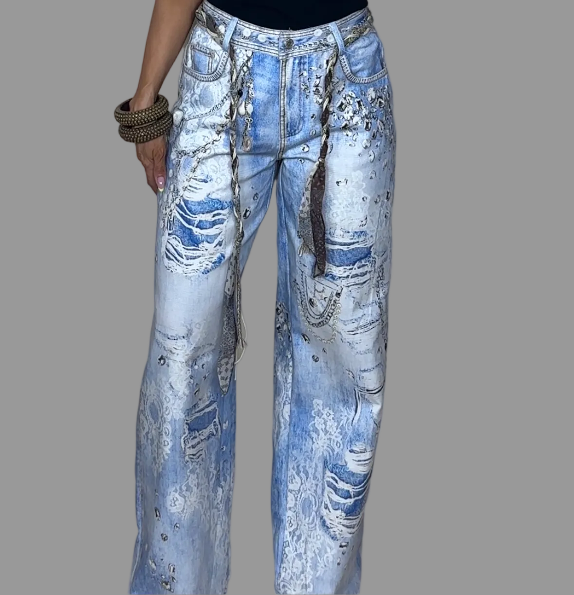 Printed Jeans