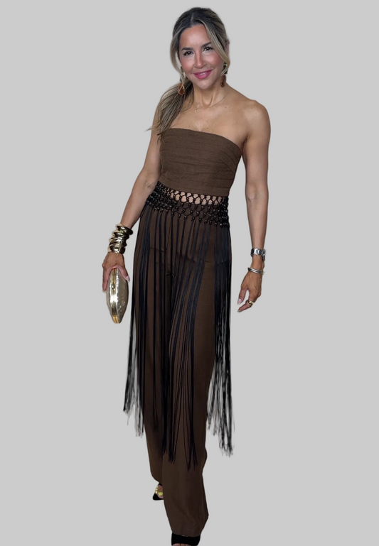 Brown Fringe Set