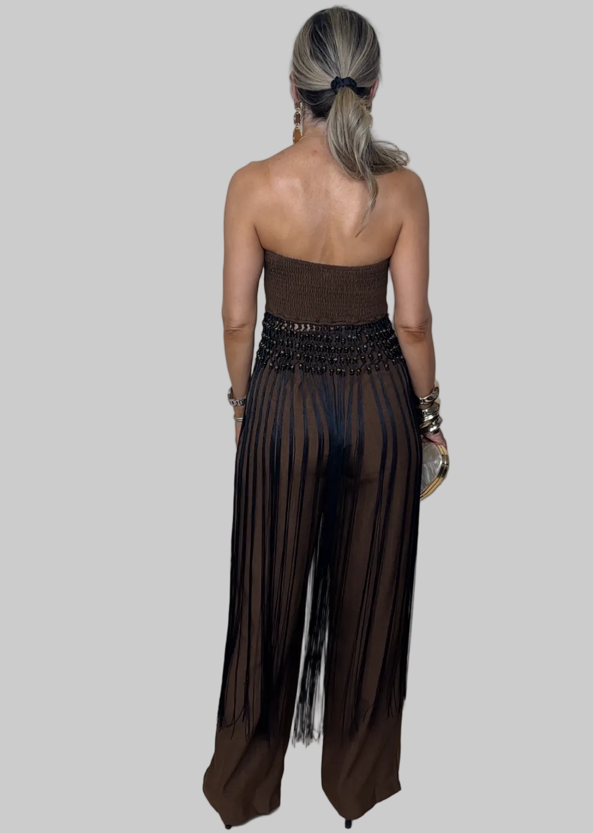 Brown Fringe Set