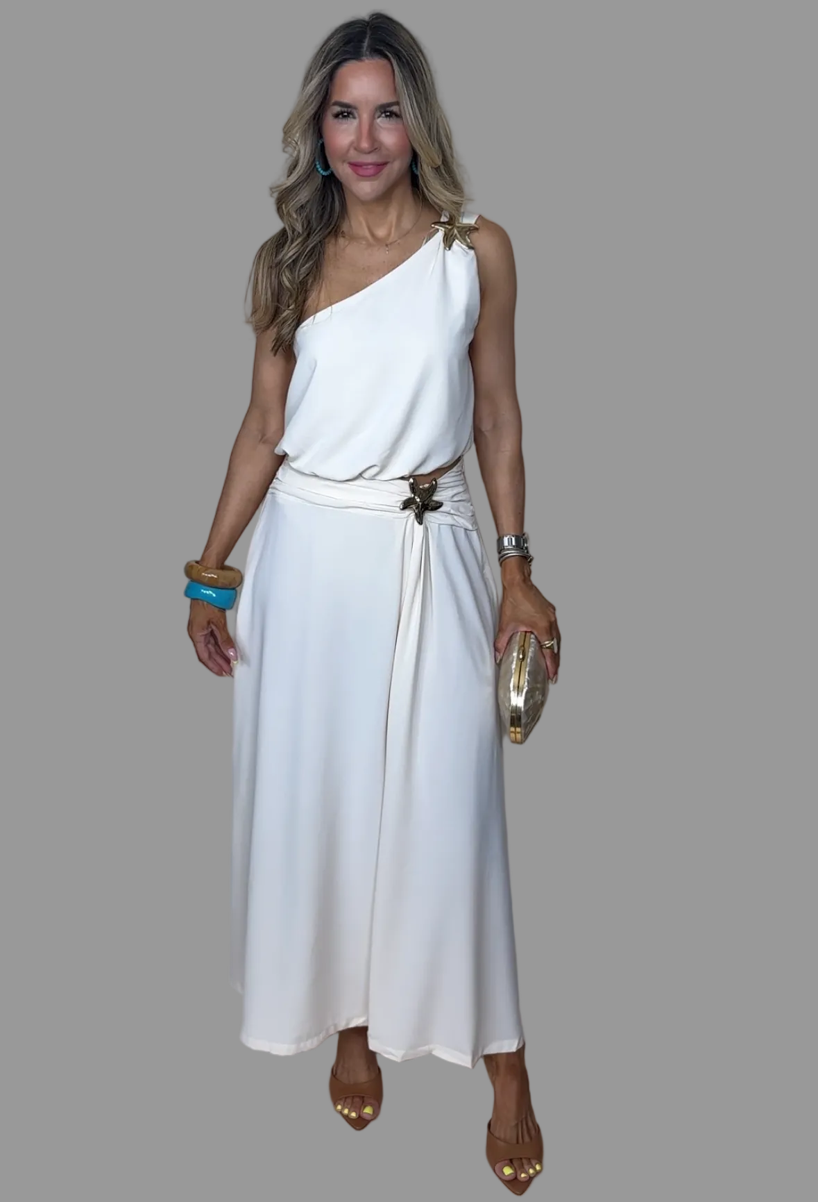 Cream Skirt Set