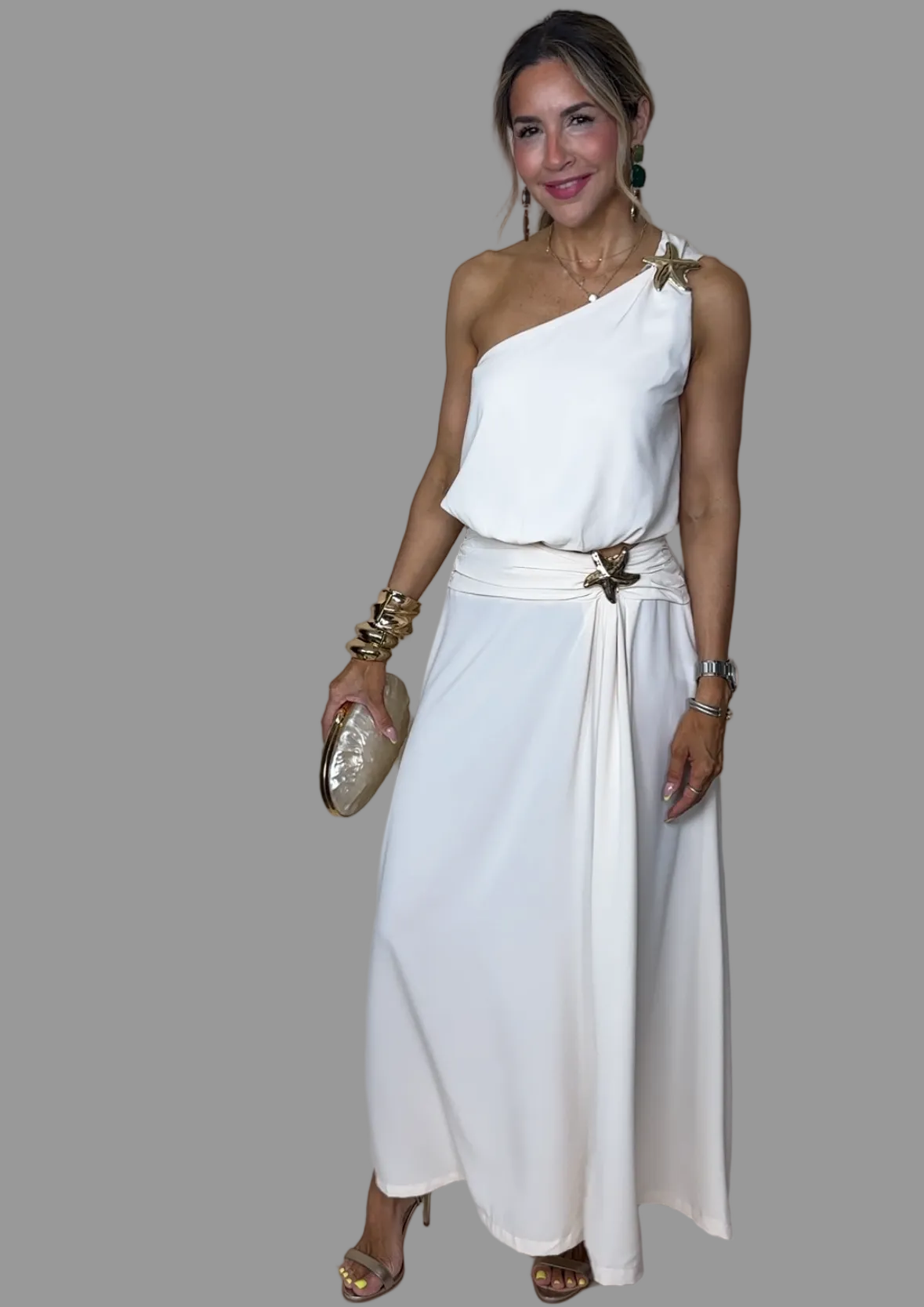 Cream Skirt Set