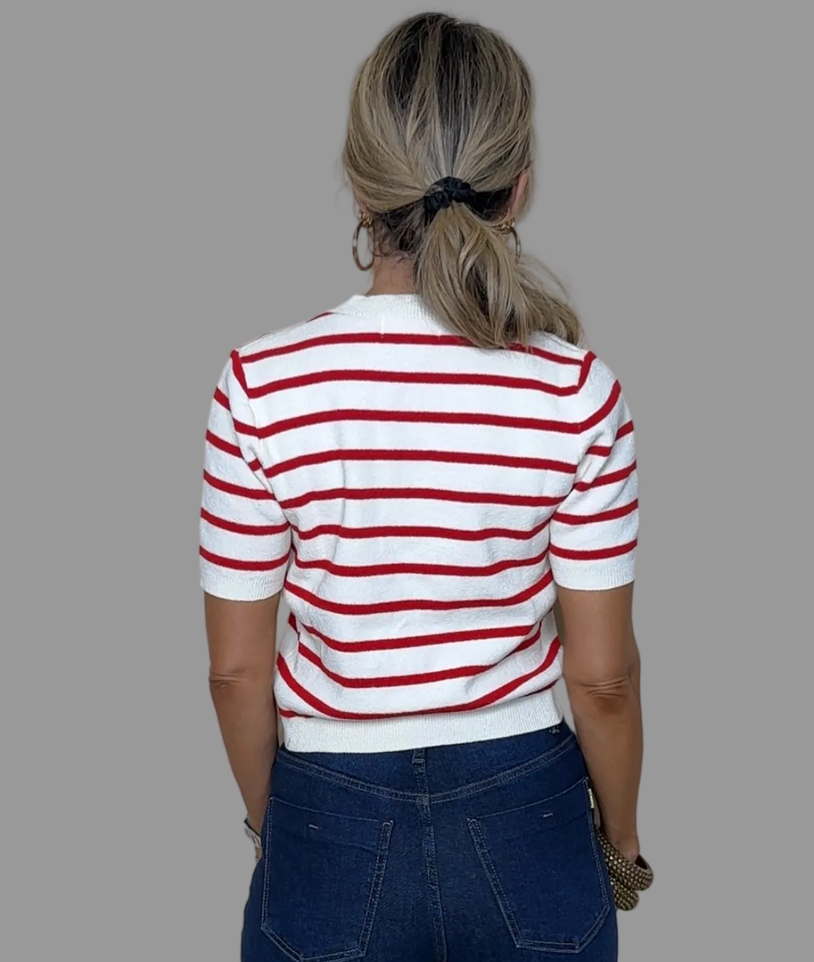 Red Stripes Top