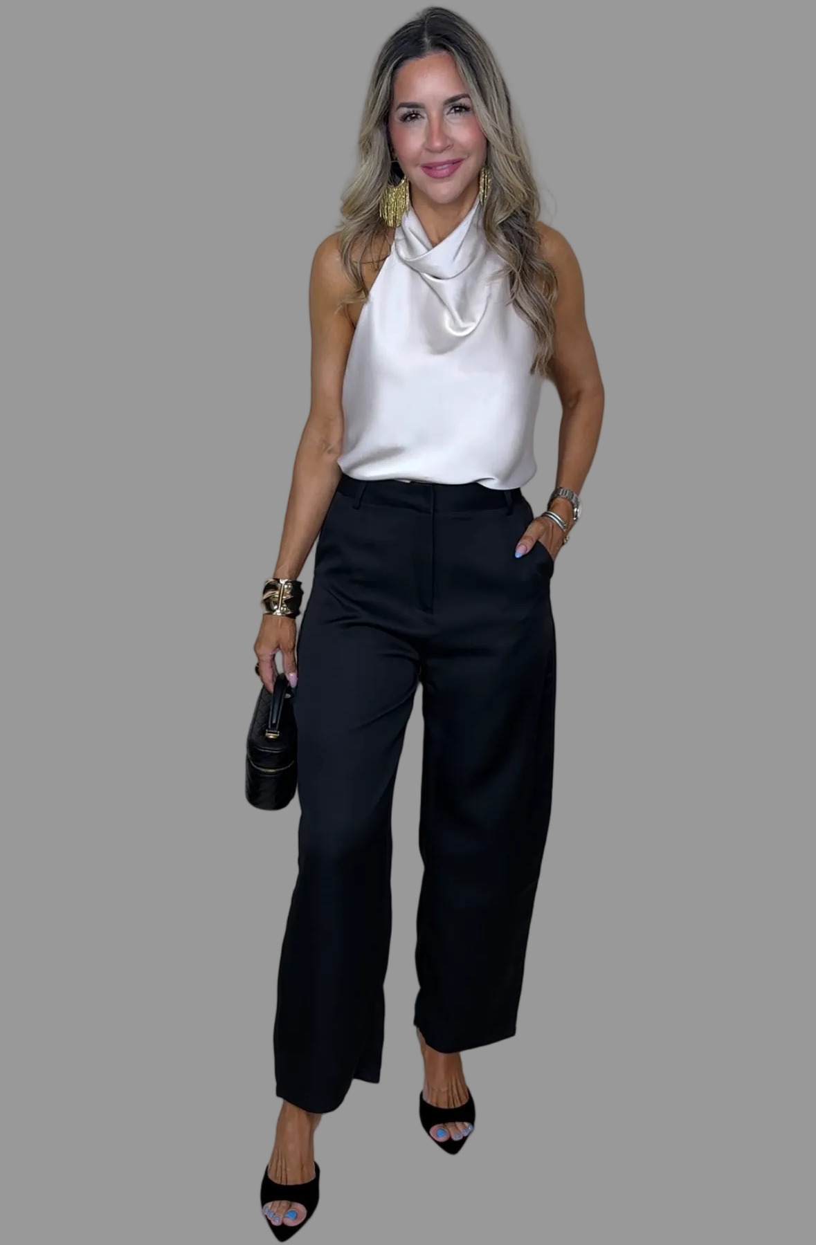 Black Barrel Pants
